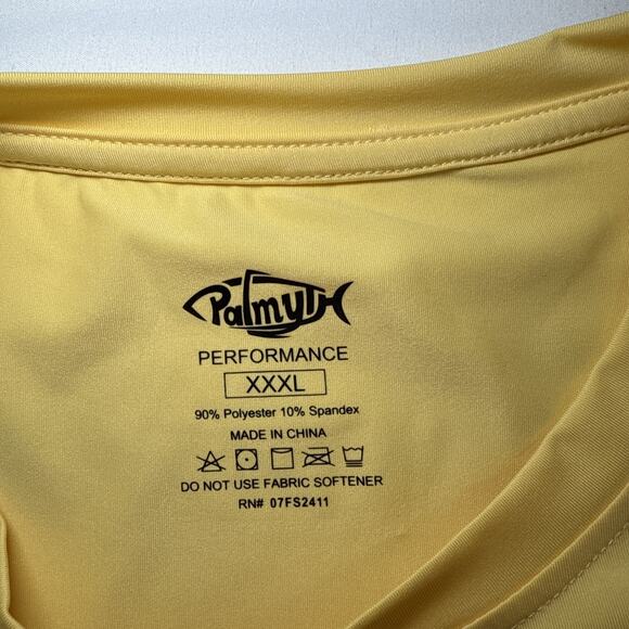 Palmyth Mens Yellow Performance T-Shirt XXXL Crab Beer Graphic Back Beach NWOT - Picture 6 of 7
